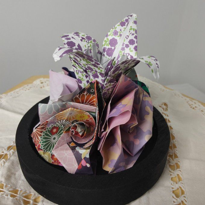cloche fleurs violettes